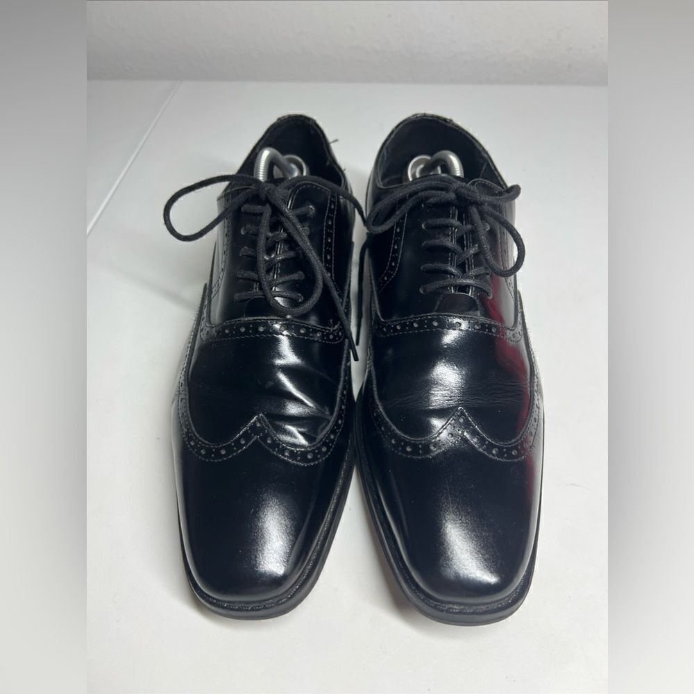 Stacy Adams Black Wingtip Oxford Dress Shoes Lace Up Size 10M